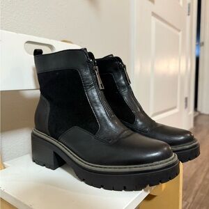 Naturalizer Black Women's Combat Boots